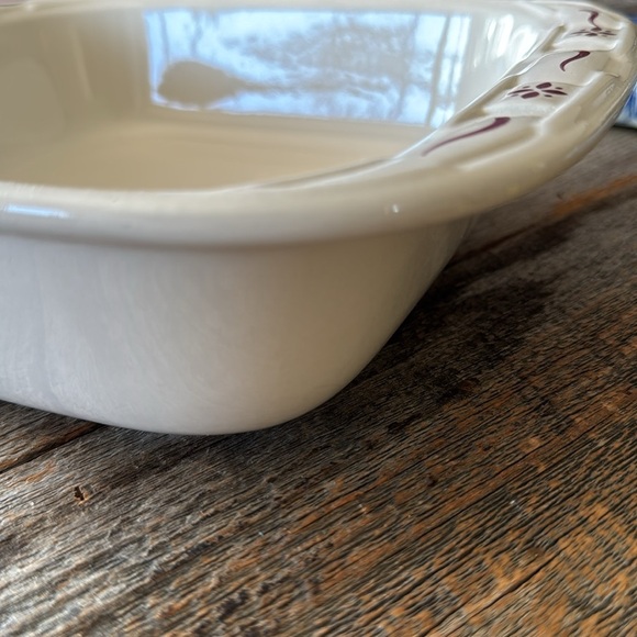 LONGABERGER 11inch Rectangular Baking Dish Woven Traditions Red - Picture 6 of 7